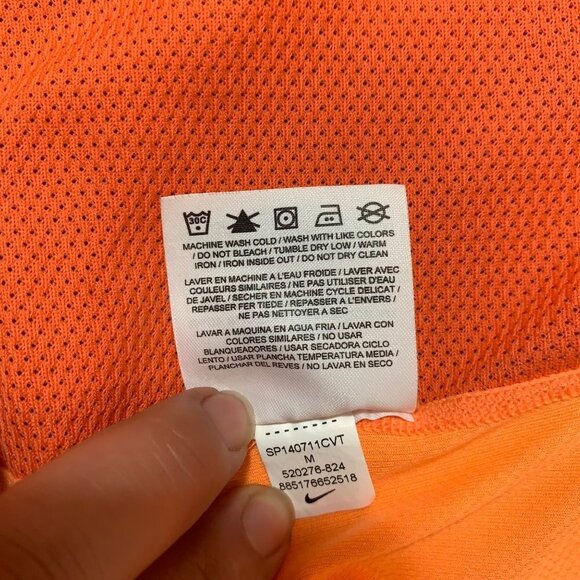 Nike Running Tangerine Orange Dri-Fit Athletic Tee Size M - Picture 7 of 11